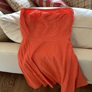 Sleeveless orange dress